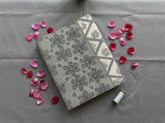 Grey Cotton Lucknowi Chikankari Unstitched Suit Set for Women with Hand Embroidery – Kurta Fabric, Dupatta & Bottom 3 Piece Ethnic Dress Material